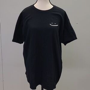 Gildan Size L Black Printed T-Shirt